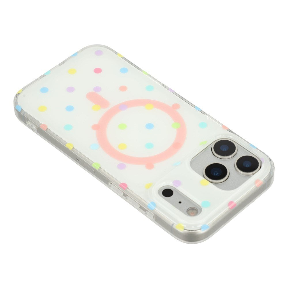EIDERWOOD iPhone 17 Pro Hybrid Mobil Cover m. Polka Design - MagSafe Kompatibel - Gennemsigtig / Multi