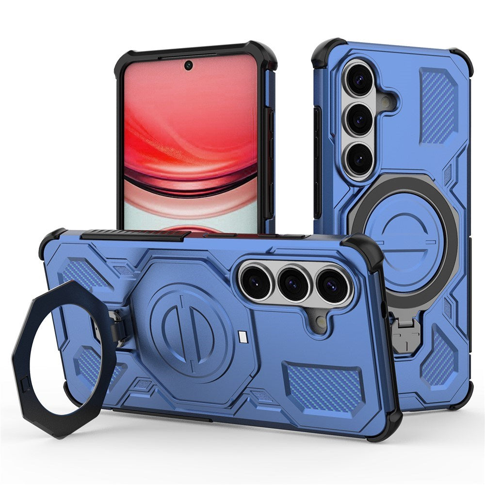 EIDERWOOD Samsung Galaxy S26 Hybrid Håndværker Cover - Roterende Kickstand - Blå