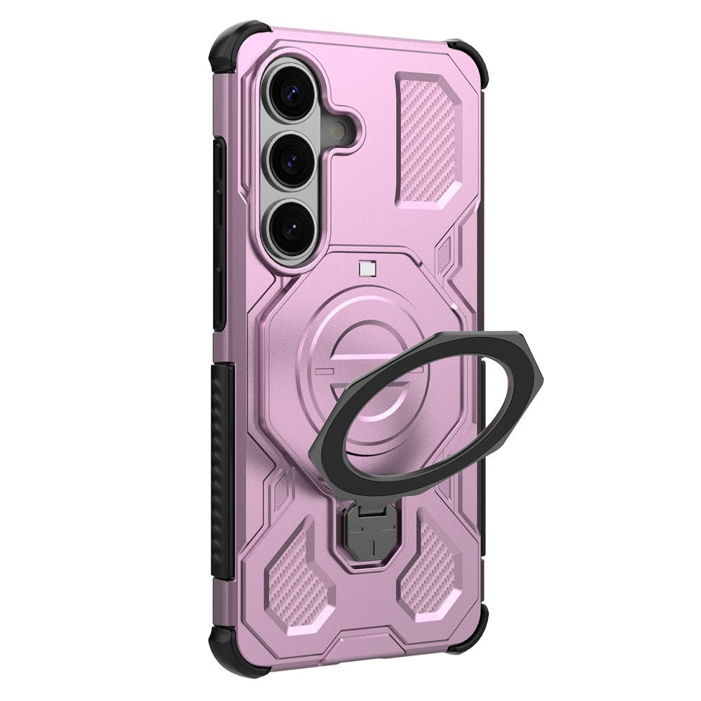 EIDERWOOD Samsung Galaxy S26 Hybrid Håndværker Cover - Roterende Kickstand - Lyserød