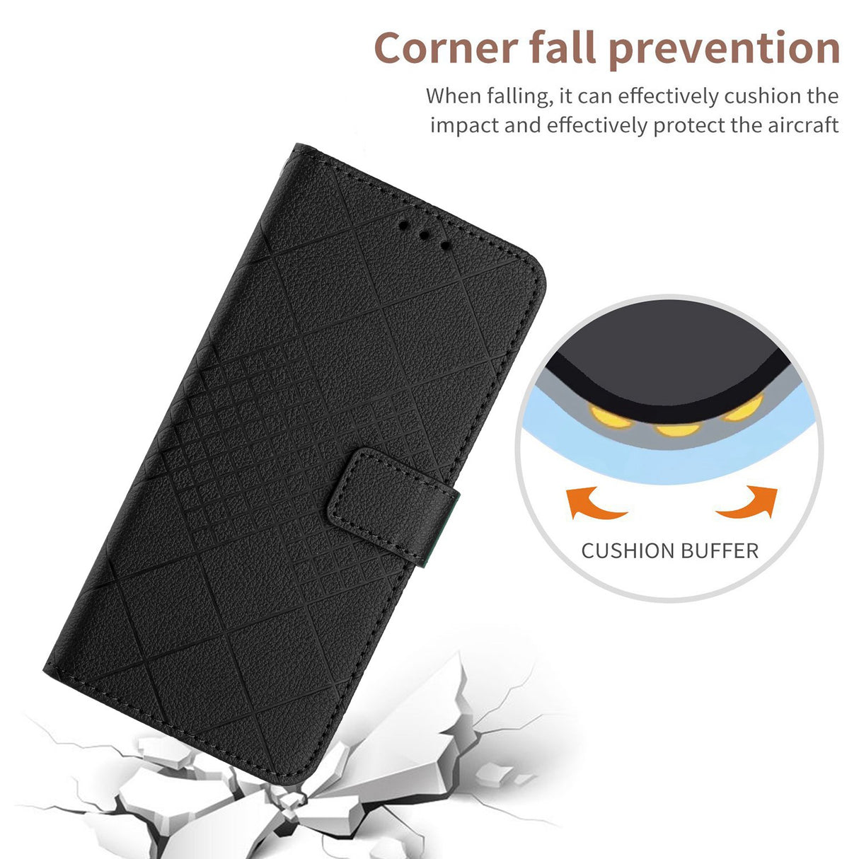 Honor Magic8 Lite EIDERWOOD Kunstlæder Cover m. Strop - Sort