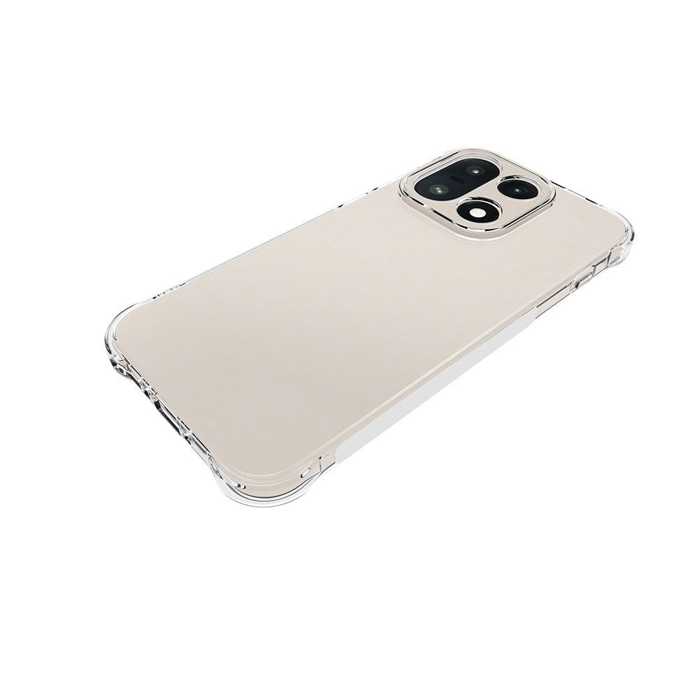 OnePlus 15 Plastik Mobil Cover m. Stødabsorberende Hjørner & Side Grip - Gennemsigtig