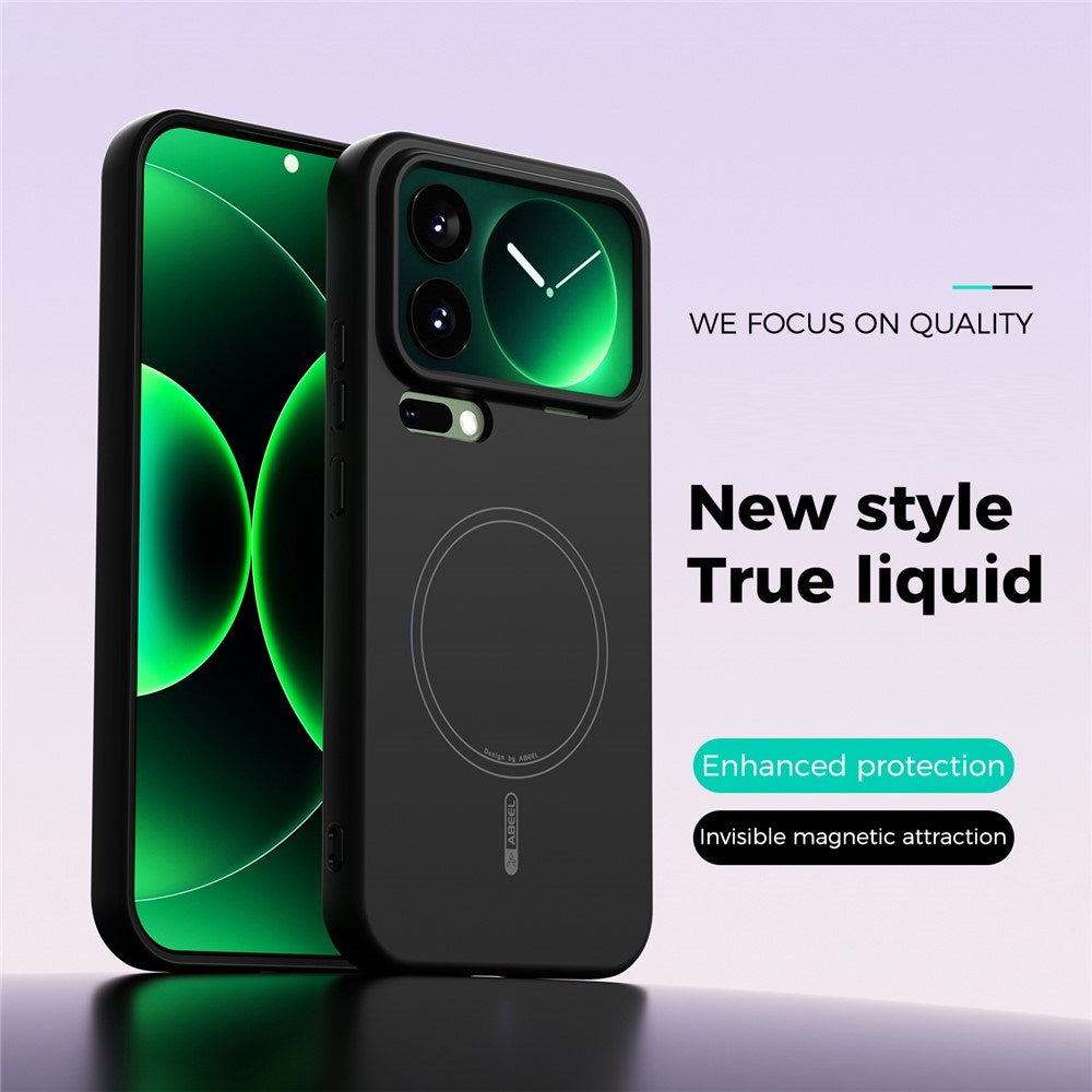 Xiaomi 17 Pro Max Silikone Mobil Cover - MagSafe Kompatibel - Sort