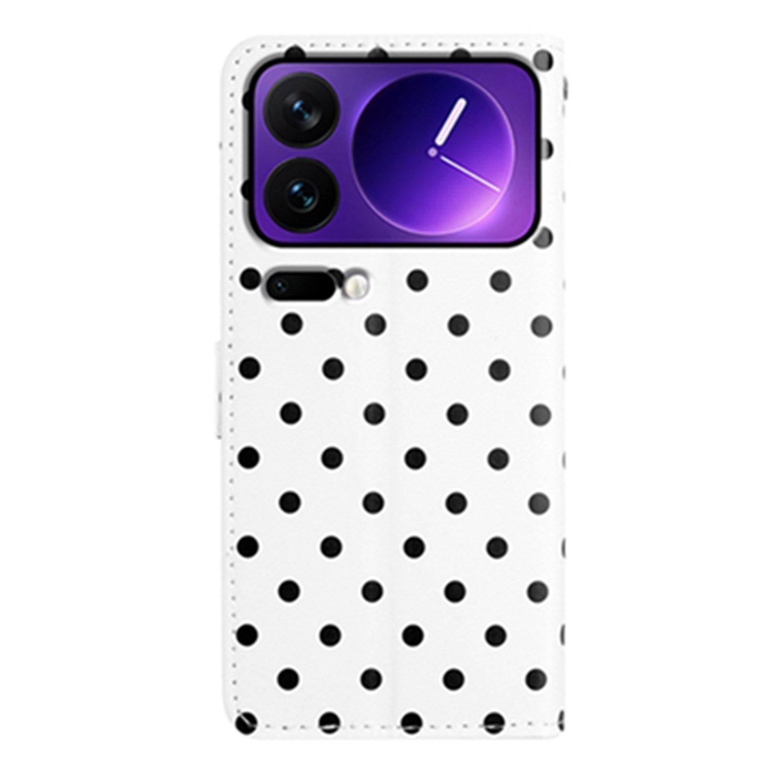 EIDERWOOD Xiaomi 17 Pro Kunstlæder Flip Mobil Cover m. Polka Design - Hvid