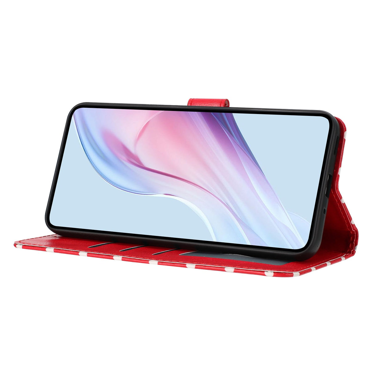 EIDERWOOD Xiaomi 17 Pro Kunstlæder Flip Mobil Cover m. Polka Design - Rød