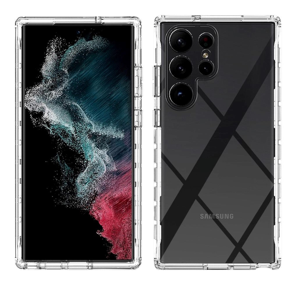 Samsung Galaxy S23 Ultra fleksibelt og hardt plastdeksel - Gjennomsiktig
