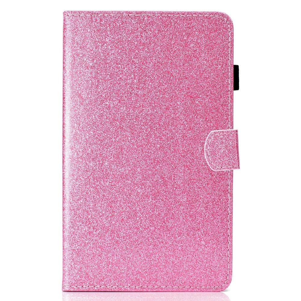 iPad 11" (2025) / iPad 10,9" (2024/2022) Glitter Flip Cover m. Flip Stand & Kortholder - Rosa