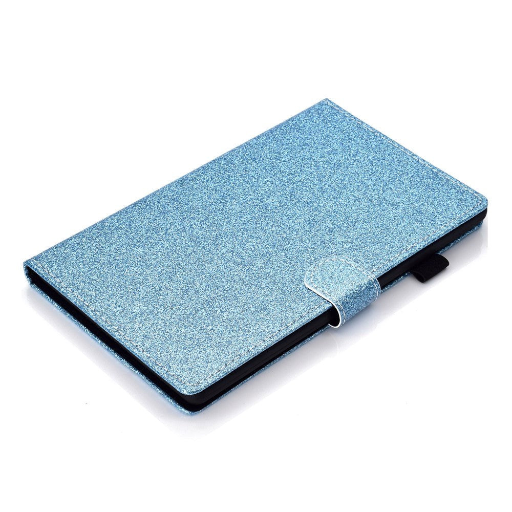 iPad 11" (2025) / iPad 10,9" (2024/2022) Glitter Flip Cover m. Flip Stand & Kortholder - Blå