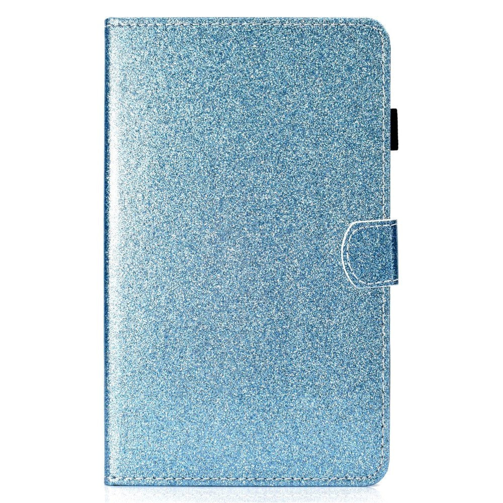 iPad 11" (2025) / iPad 10,9" (2024/2022) Glitter Flip Cover m. Flip Stand & Kortholder - Blå