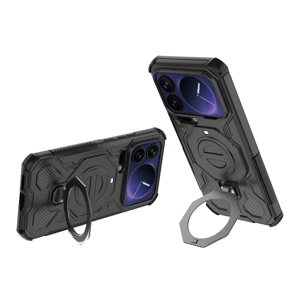 EIDERWOOD Xiaomi 17 Pro Max Håndværker Mobil Cover med Magnetisk Kickstand - Sort