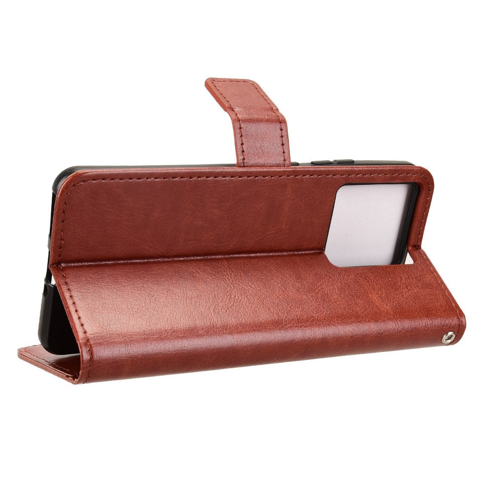 EIDERWOOD Motorola Edge 70 Kunstlæder Flip Cover m. Strop & Pung - Brun