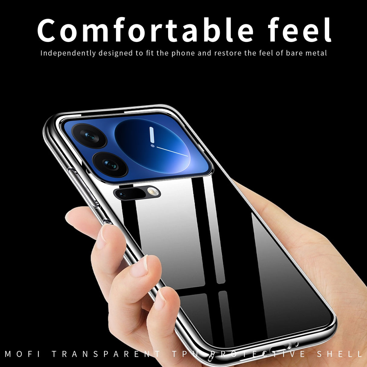 MOFI Xiaomi 17 Pro Max Slankt Plastik Mobil Cover - Gennemsigtig