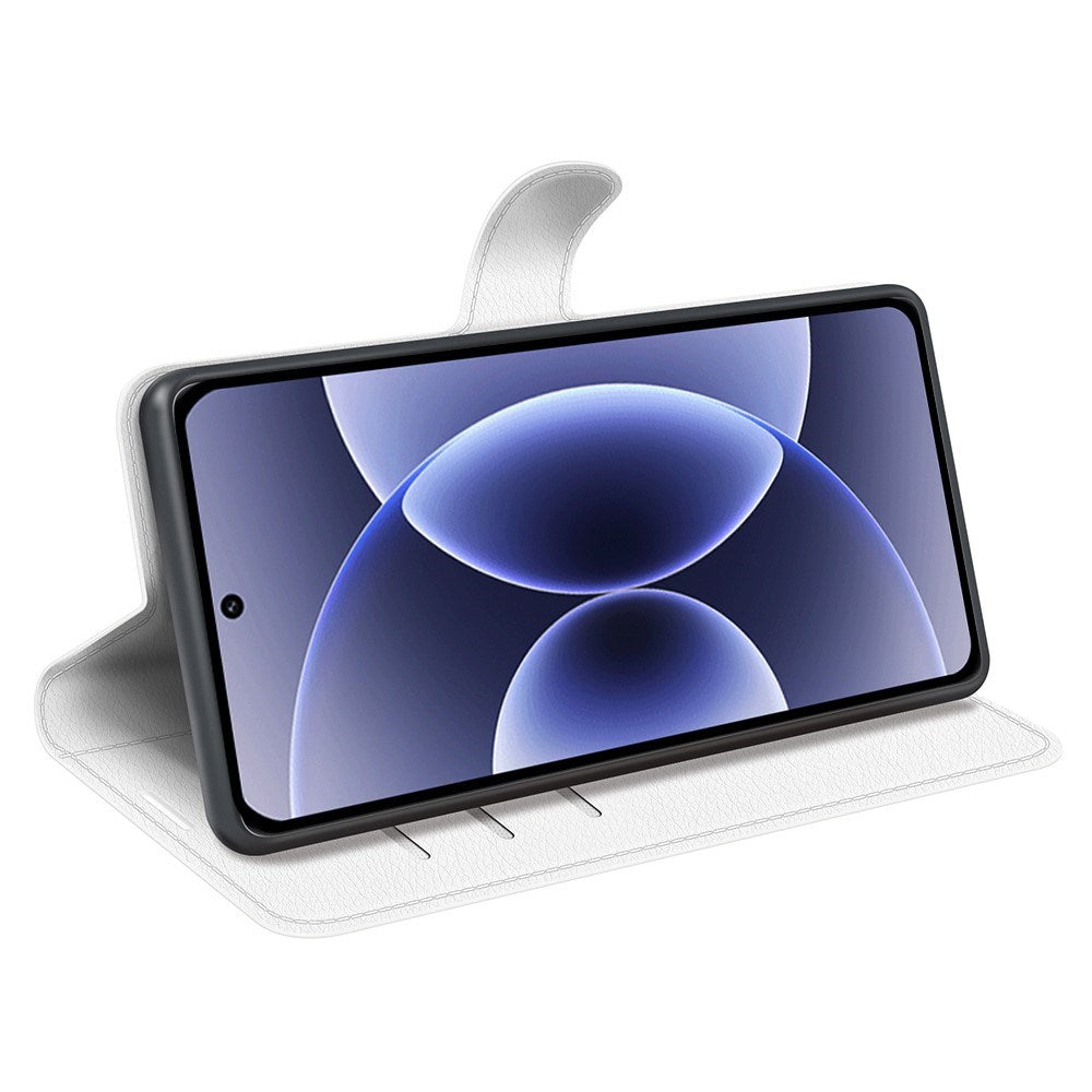 EIDERWOOD Xiaomi 17 Litchi Tekstur Kunstlæder Flip Mobil Cover m. Kortholder - Hvid