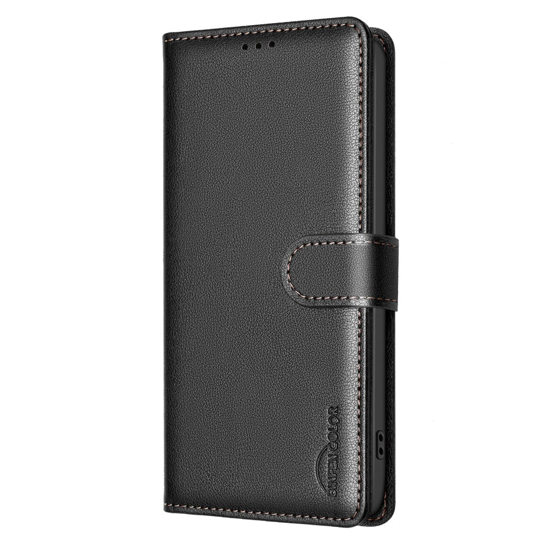 Samsung Galaxy S26+ (Plus) BINFEN Kunstlæder Flip Cover - RFID Blokering - Kortholder - Ståfunktion - Sort