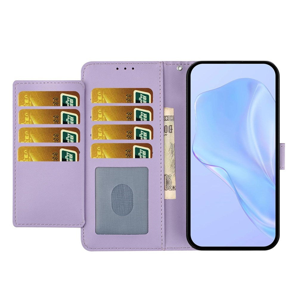Google Pixel 10a EIDERWOOD Kunstlæder Flip Cover m. Strop - Lilla