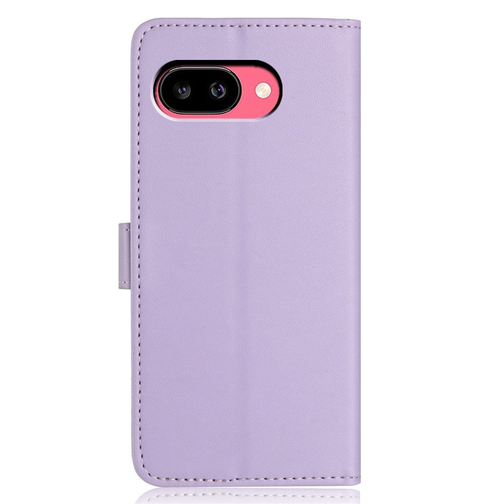 Google Pixel 10a EIDERWOOD Kunstlæder Flip Cover m. Strop - Lilla