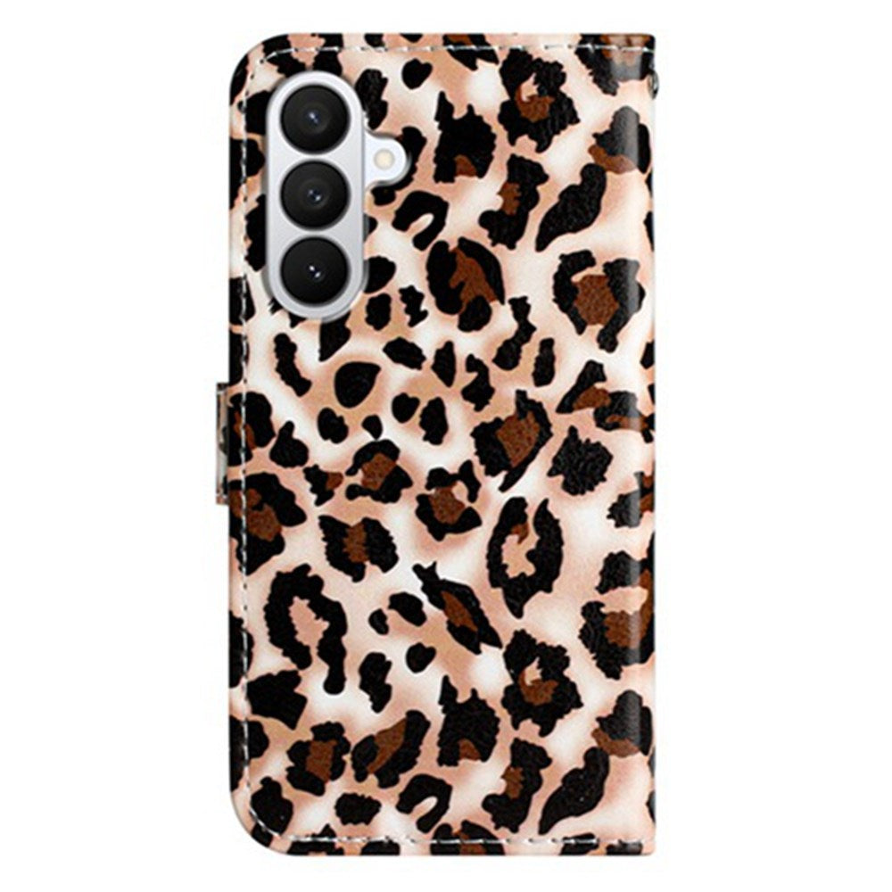 EIDERWOOD Samsung Galaxy A57 Kunstlæder Flip Cover - Mønster & Strop - Leopard