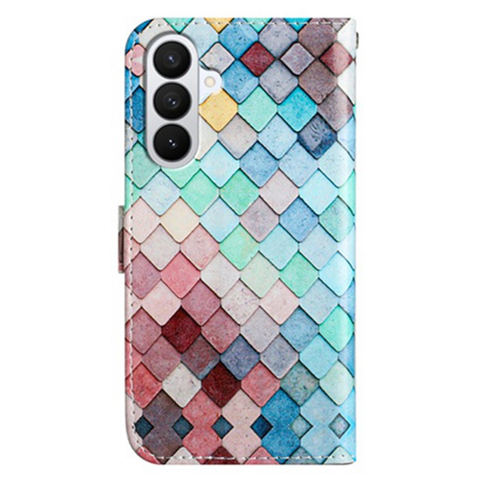 EIDERWOOD Samsung Galaxy A57 Kunstlæder Flip Cover - Mønster & Strop - Gitter