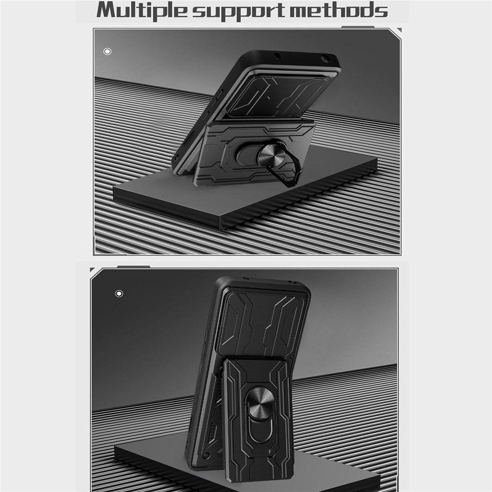 OPPO Find X9 Pro EIDERWOOD Håndværkercase - 360° Roterbar Camslider / Kickstand / Kortholder - Rose Gold