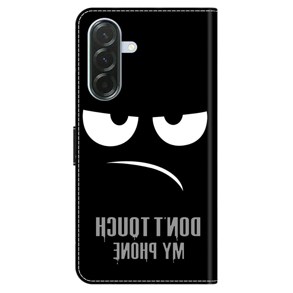 Samsung Galaxy A37 EIDERWOOD Flipcover m. Indbygget Kortholder & Ståfunktion - "Don't Touch My Phone"