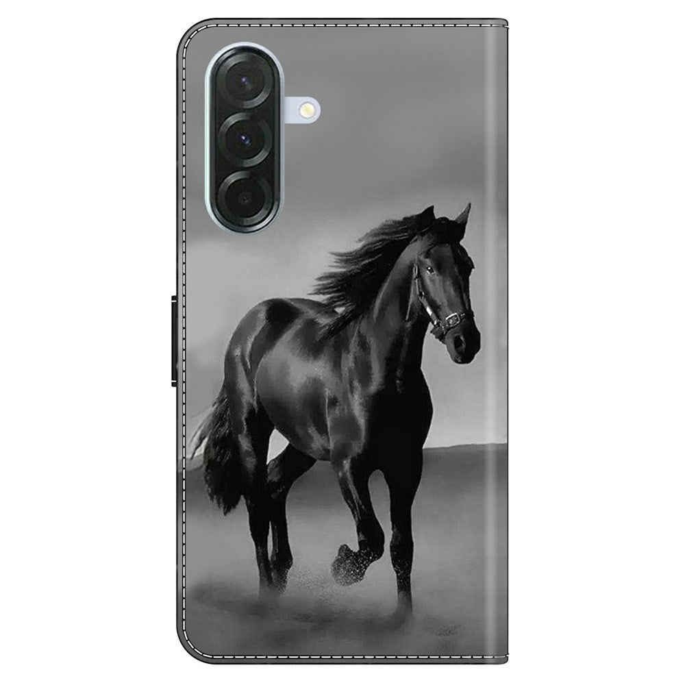 Samsung Galaxy A37 EIDERWOOD Flipcover m. Indbygget Kortholder & Ståfunktion - Hest