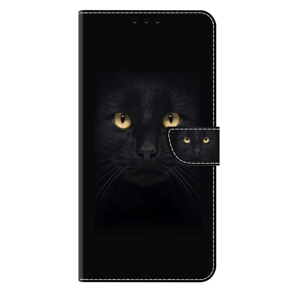 Samsung Galaxy A57 EIDERWOOD Flipcover m. Indbygget Kortholder & Ståfunktion - Sort Kat