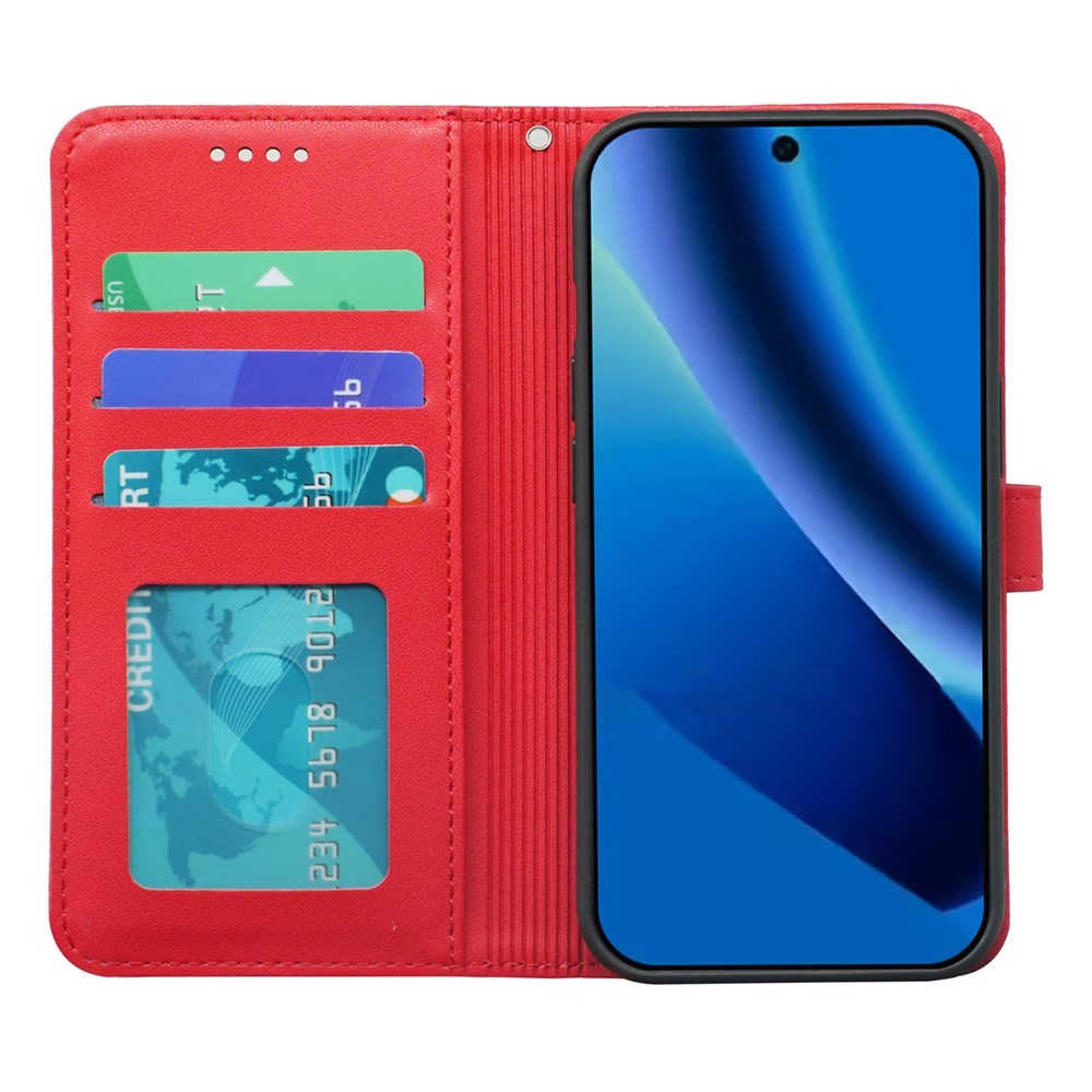 Google Pixel 10a EIDERWOOD Kunstlæder Flip Cover - Rød