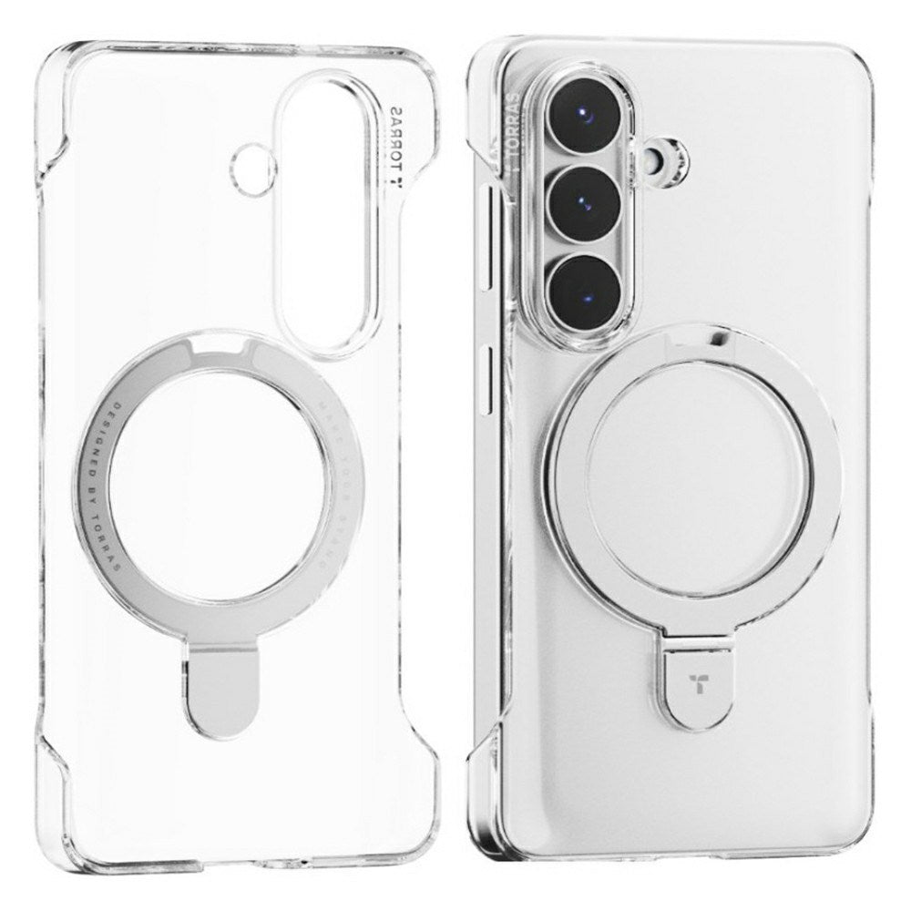 TORRAS Samsung Galaxy S26 Ostand Q1 Slim Cover m. Kickstand - MagSafe Kompatibel - Gennemsigtig
