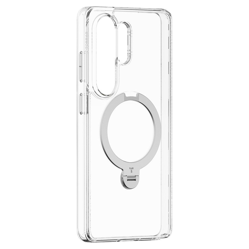 TORRAS Samsung Galaxy S26 Ultra Ostand Q3 Spin Cover m. Kickstand - MagSafe Kompatibel - Gennemsigtig