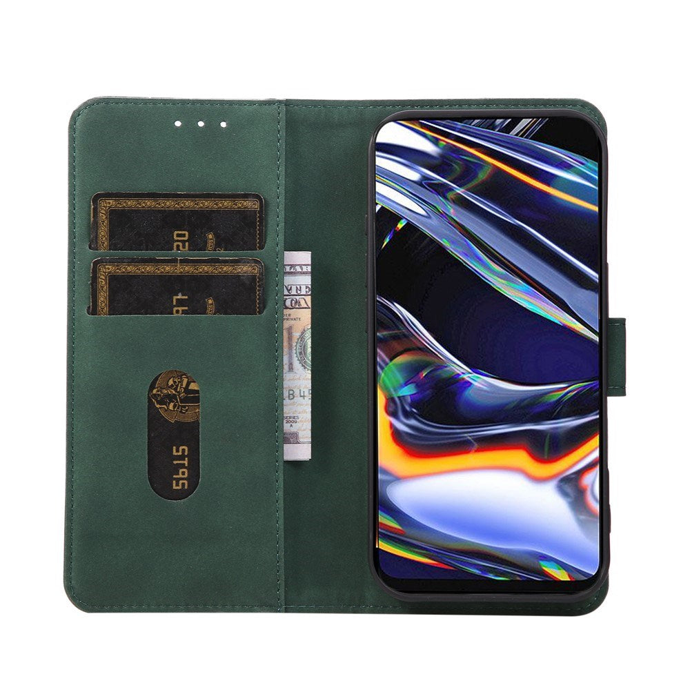 Samsung Galaxy A57 Kunstlæder Mobilcover m. Kortholder - Mørkegrøn