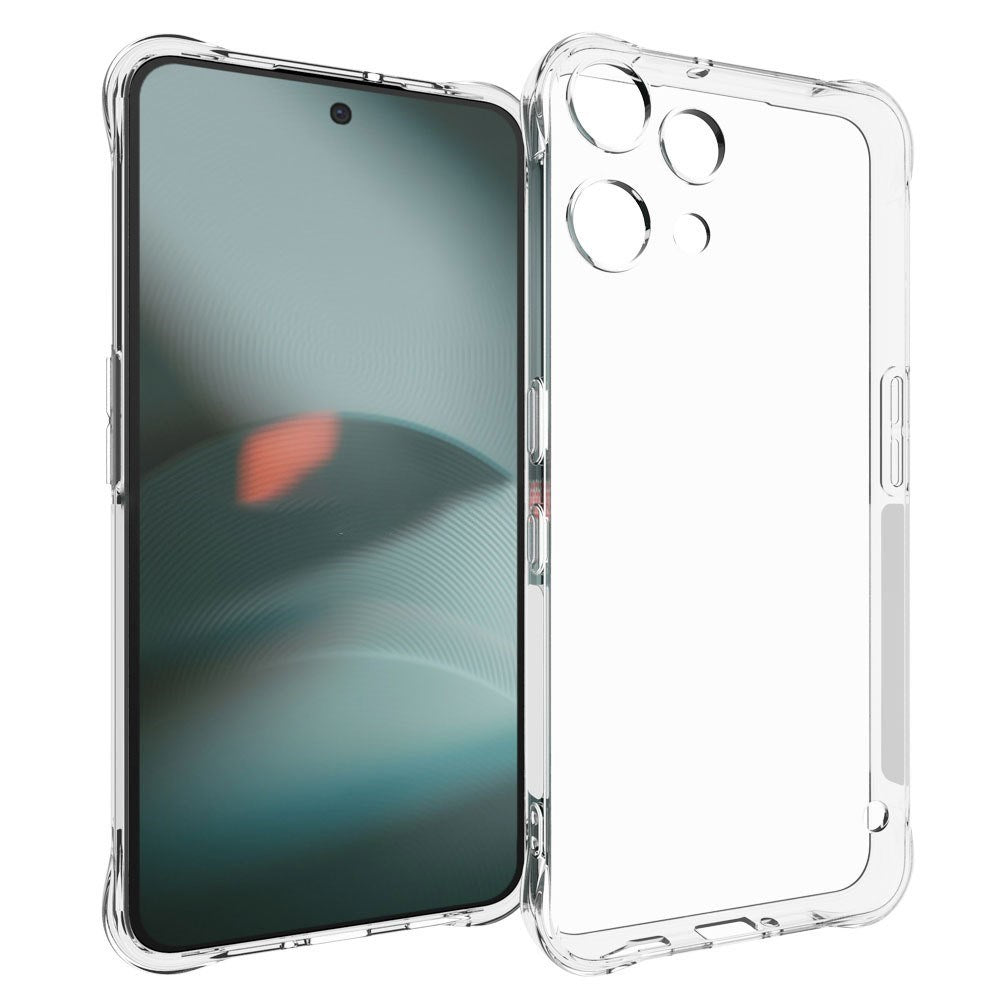 Nothing Phone (3a) Lite EIDERWOOD Fleksibelt Plast Bagside Cover m. Stødabsorberende Hjørner - Gennemsigtig