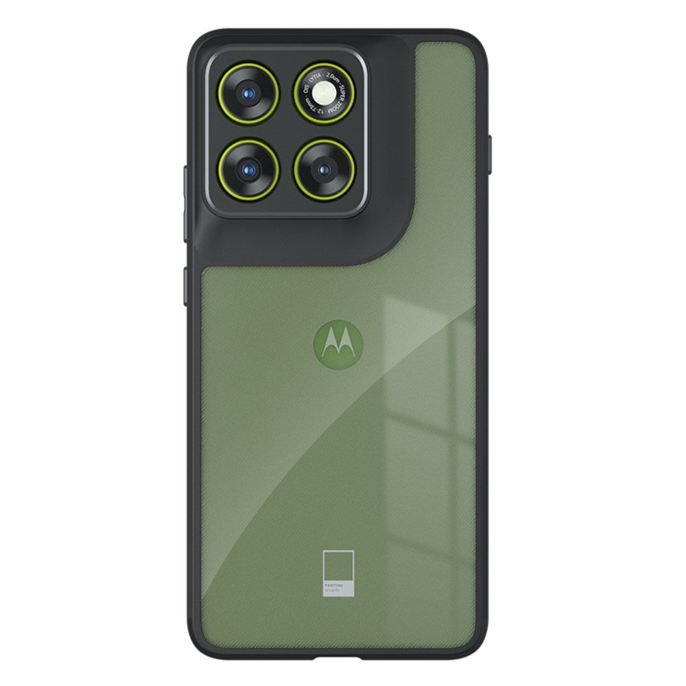 Motorola Edge 70 Max EIDERWOOD Stødabsorberende Hybrid Mobilcover - Gennemsigtig / Sort
