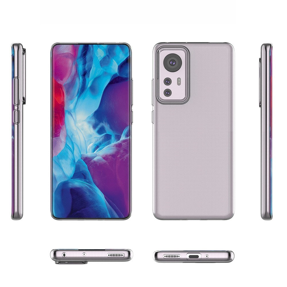 EIDERWOOD Xiaomi 12 / 12X Fleksibel Plastik Bagside Cover - Gennemsigtig