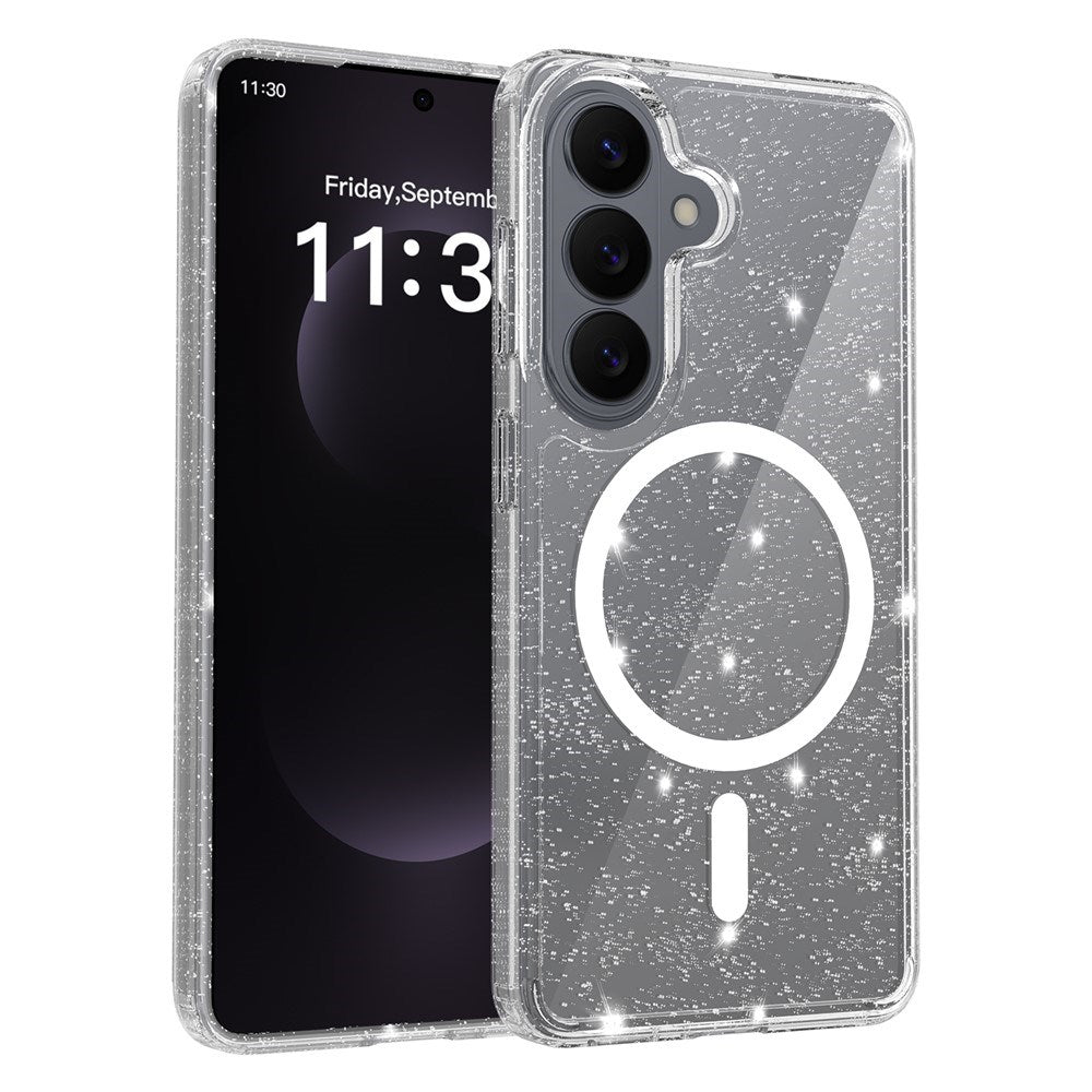 EIDERWOOD Samsung Galaxy S26 Plast Glitter Cover - MagSafe Kompatibel - Gennemsigtig