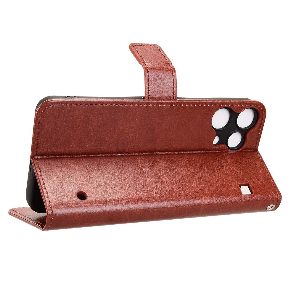 Nothing Phone (3a) Lite EIDERWOOD Kunstlæder Flip Cover - Strop - Brun