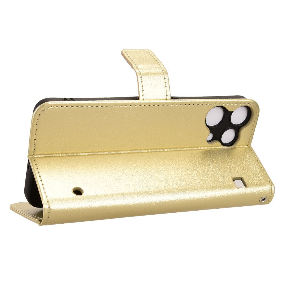 Nothing Phone (3a) Lite EIDERWOOD Kunstlæder Flip Cover - Strop - Guld