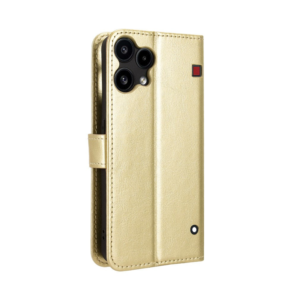 Nothing Phone (3a) Lite EIDERWOOD Kunstlæder Flip Cover - Strop - Guld