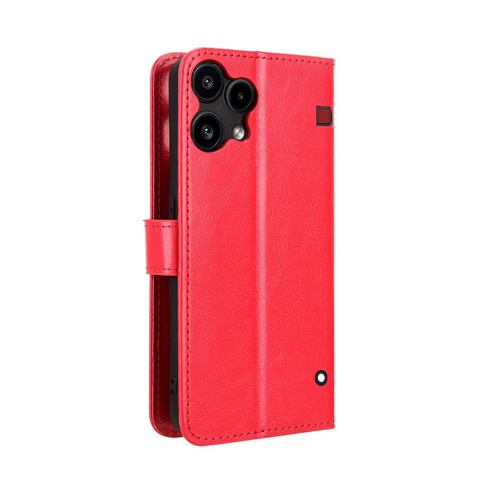 Nothing Phone (3a) Lite EIDERWOOD Kunstlæder Flip Cover - Strop - Rød