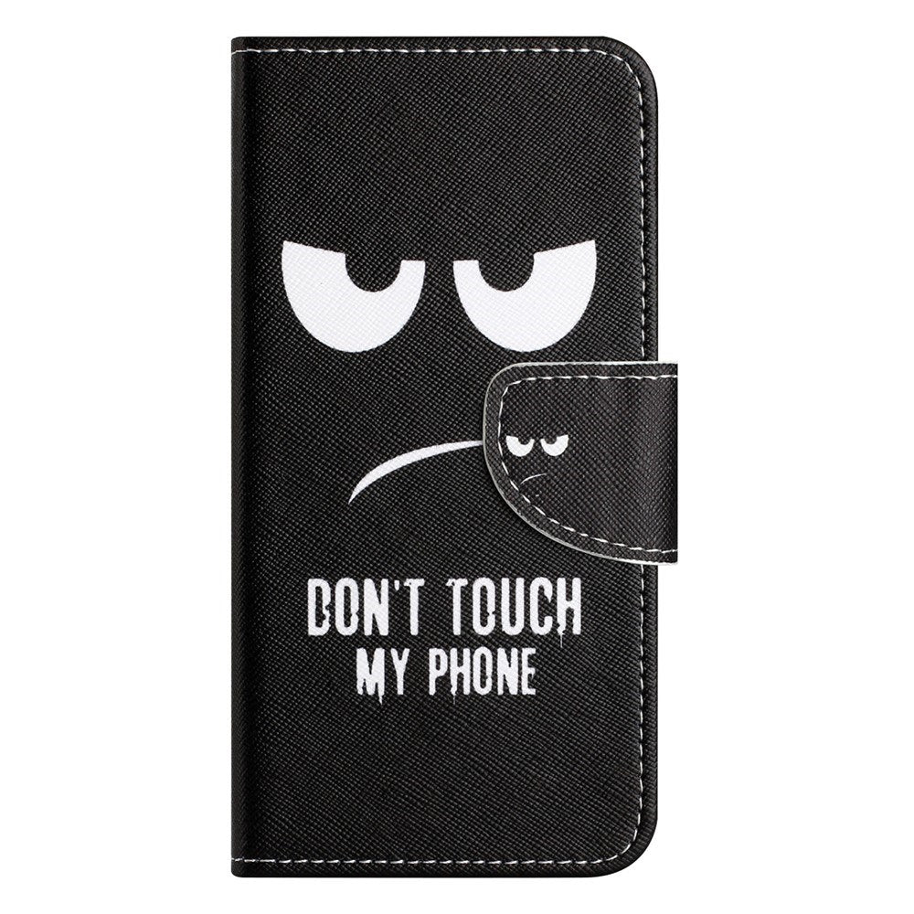 EIDERWOOD Samsung Galaxy S26 Kunstlæder Flip Cover - Mønster - Don't Touch My Phone