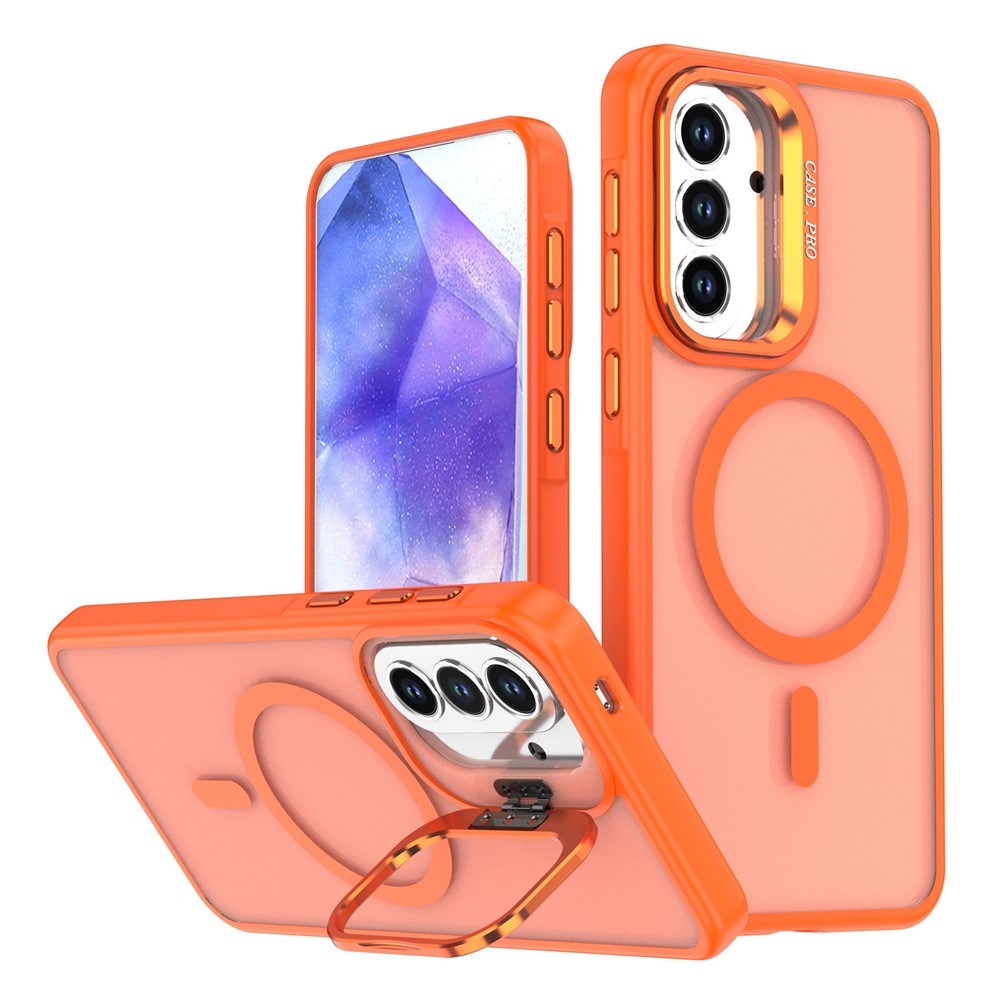 Samsung Galaxy A37 EIDERWOOD Hybrid Mobilcover m. Kickstand - MagSafe Kompatibel - Orange