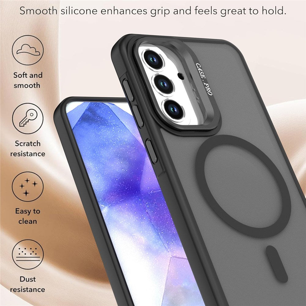 Samsung Galaxy A37 EIDERWOOD Hybrid Mobilcover m. Kickstand - MagSafe Kompatibel - Sort