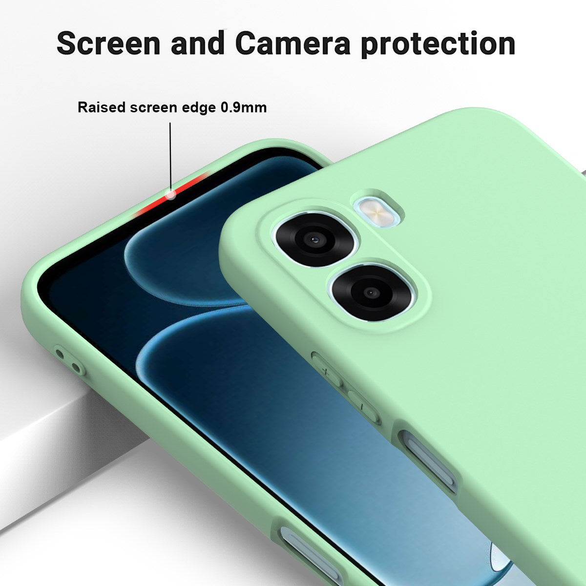 OPPO A6x EIDERWOOD Silikone Bagside Cover m. Strop - Grøn