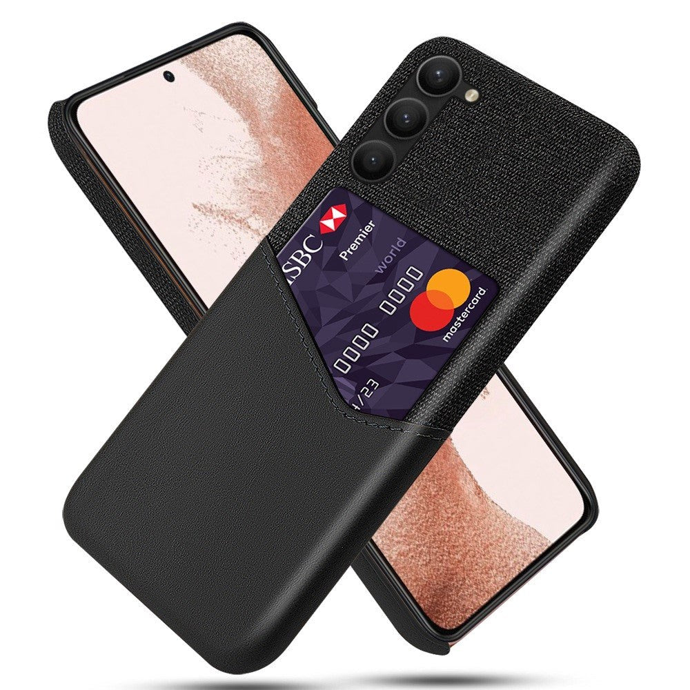 Samsung Galaxy S23 Læder Bagside Cover m. Kortholder - Sort