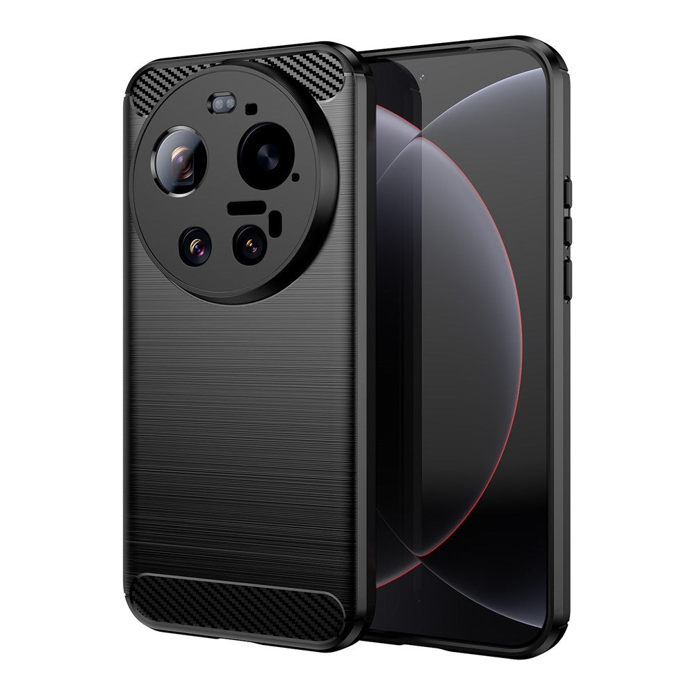 Xiaomi 17 Ultra EIDERWOOD Brushed Carbon Bagside Cover - Sort