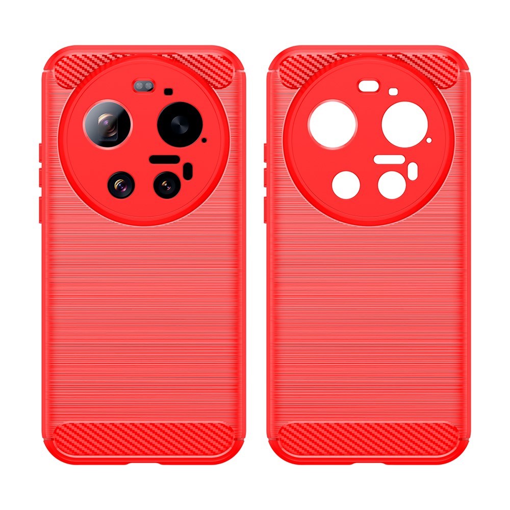 Xiaomi 17 Ultra EIDERWOOD Brushed Carbon Bagside Cover - Rød