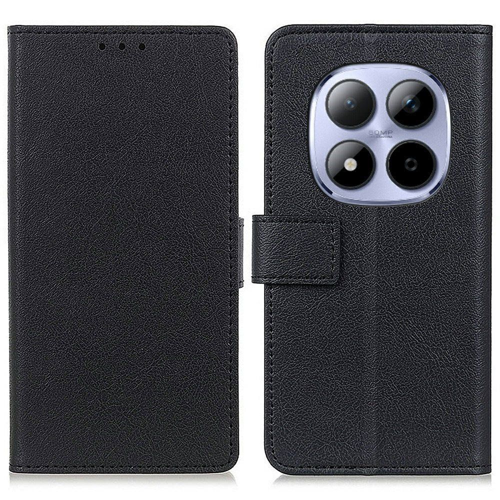 Xiaomi Redmi Note 15 Pro+ (Plus) / Poco M8 Pro (5G) EIDERWOOD Kunstlæder Flip Cover m. Kortholder - Sort