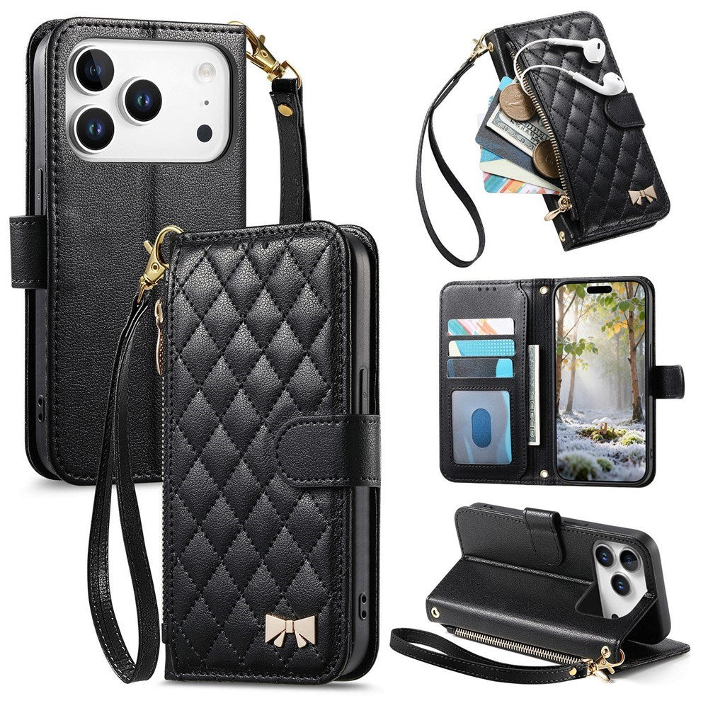 iPhone 18 Pro Max / 17 Pro Max EIDERWOOD Kunstlæder Flip Cover m. Tekstur - Sort