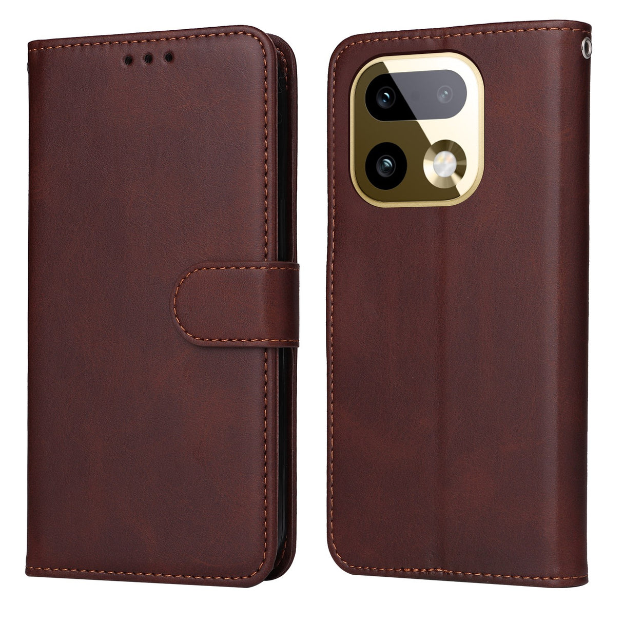 Realme 16 Pro+ EIDERWOOD Kunstlæder Flip Cover inkl. Strop - Brun