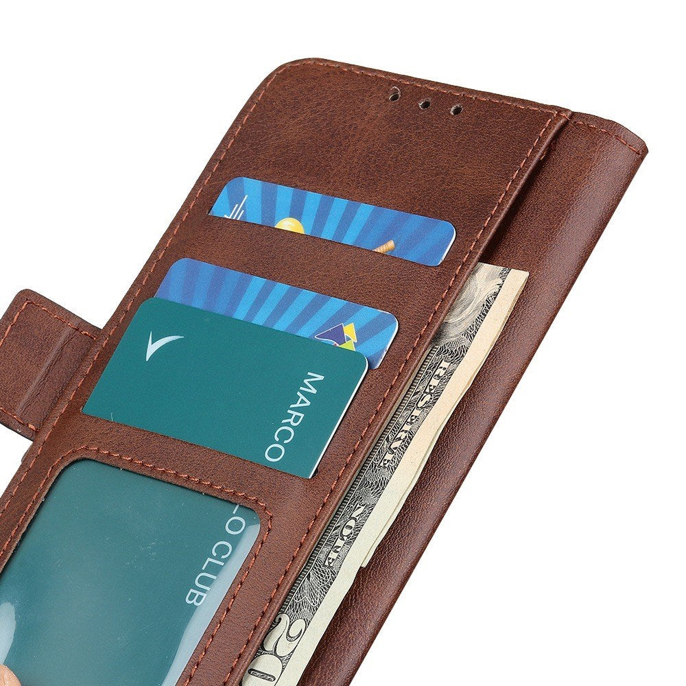 Motorola Moto G77 / G67 EIDERWOOD Kunstlæder Mobilcover m. Kortholder - Brun