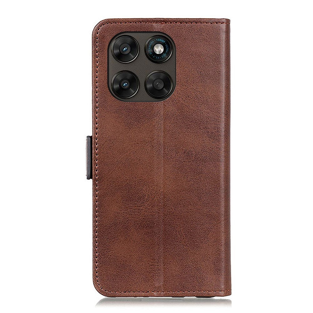 Motorola Moto G77 / G67 EIDERWOOD Kunstlæder Mobilcover m. Kortholder - Brun