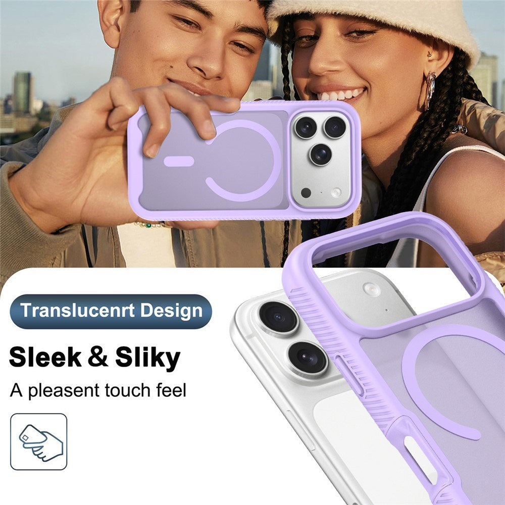 iPhone 18 Pro / 17 Pro EIDERWOOD Mat Hybrid Plast Bagside Cover m. Skærmbeskyttelsesfilm - MagSafe Kompatibel - Lilla